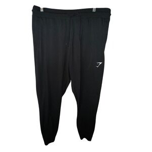 Gymshark Mens Crest Joggers XXL Black Training Workout Running Gym‎ Pants Casual